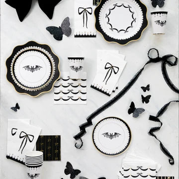 BLACK NOIR & GOLD SIGNATURE BOW SMALL NAPKINS