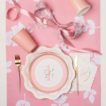 PINK TRELLIS GUEST TOWELS