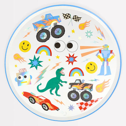 Monster Truck Dinner Plates by Meri Meri