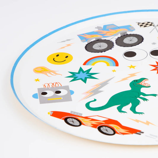 Monster Truck Dinner Plates by Meri Meri