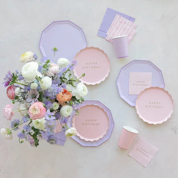 PETAL PINK SIGNATURE HAPPY BIRTHDAY COCKTAIL NAPKINS