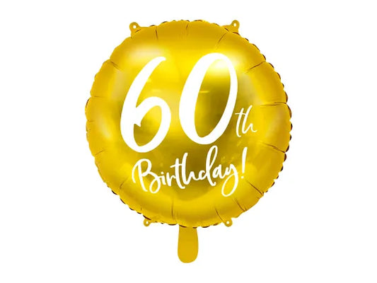 60th Birthday Gold Balloon